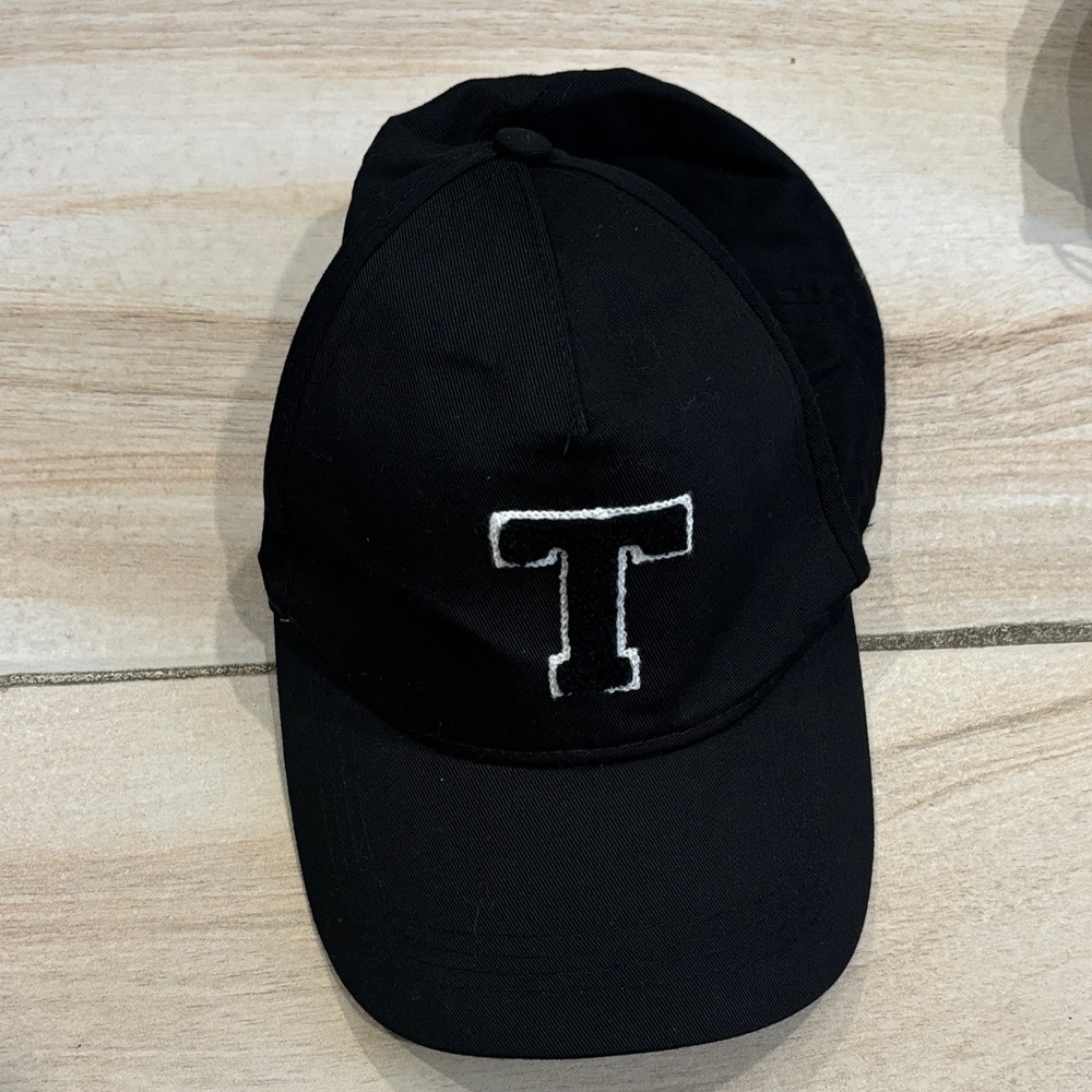 Black Cap with White T Logo
